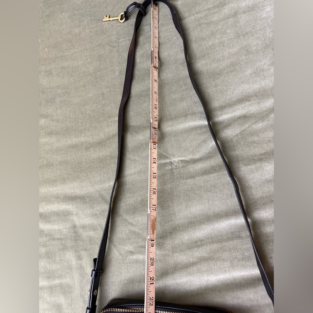 Fossil piper Toaster Leather Crossbody Bag built in card holder with key fob OSP - Picture 13 of 15